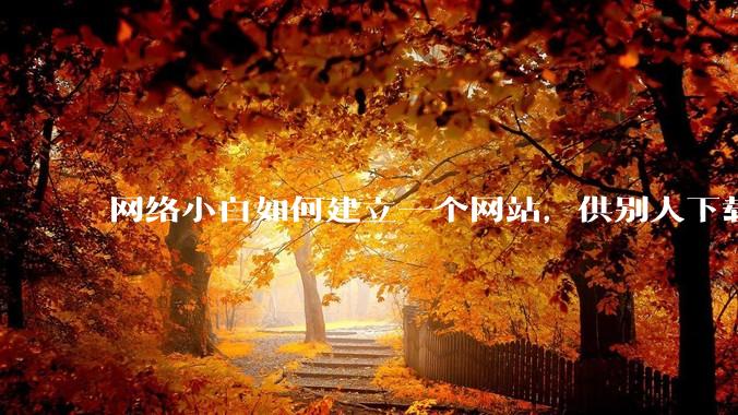 网络小白如何建立一个网站，供别人下载文件（主要是PDF和MP3）?